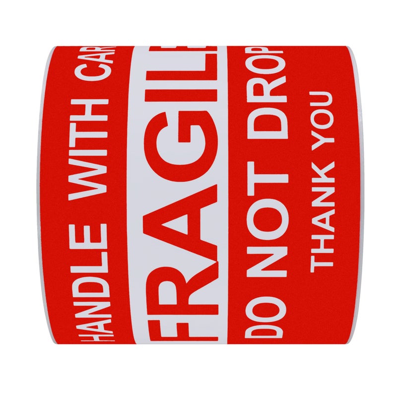 Hybsk 3x5 inch Do Not Drop Thank You Fragile Stickers Adhesive Label 100 Per Roll (3x5 inch) - Image 3